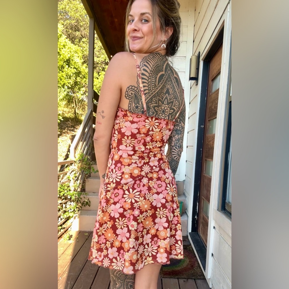Retro Floral Mini Dress